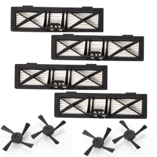 Neato Botvac Ultra Performance tarvikesuodattimet (4kpl) + Botvac sivuharjat (4kpl)